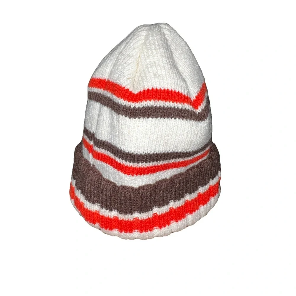Cleveland‎ Browns Youth 47 Brand Brownie Elf Striped Cuffed Knit Beanie Hat